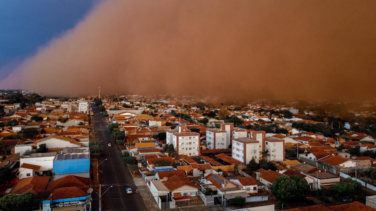 Sequía extrema causa tormentas de arena de magnitud inusitada en Brasil