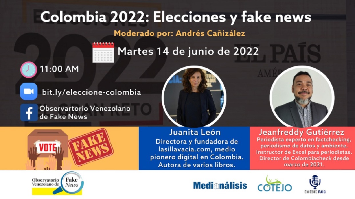 Expertos analizarán las fake news de la contienda presidencial en Colombia