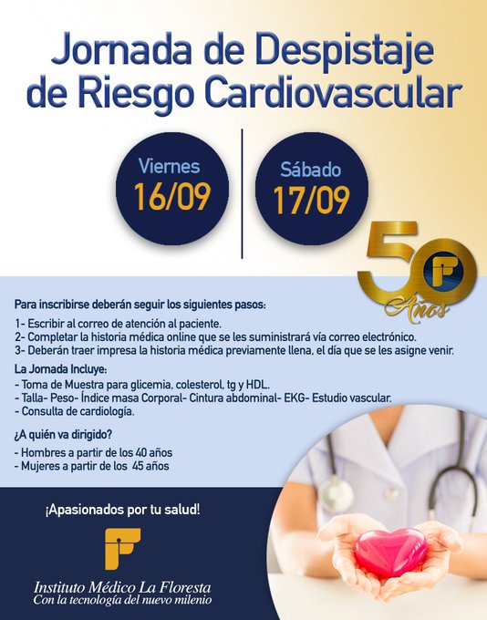 Jornadas de Despistaje de Riesgo Cardiovascular en el Instituto Médico La  Floresta
