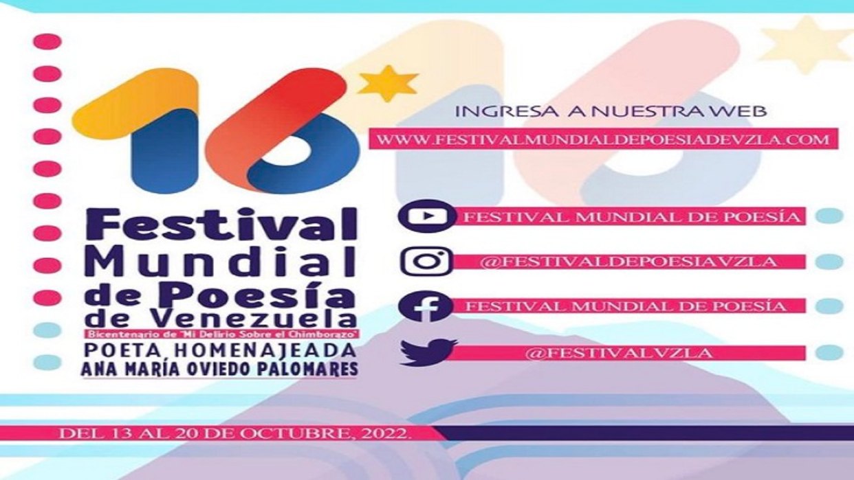 Más de 300 poetas participarán en el Festival Mundial de Poesía de Venezuela