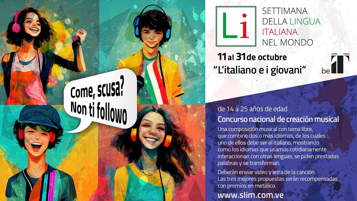XXII Semana de la Lengua Italiana abrirá espacios para la creación artística de los más jóvenes