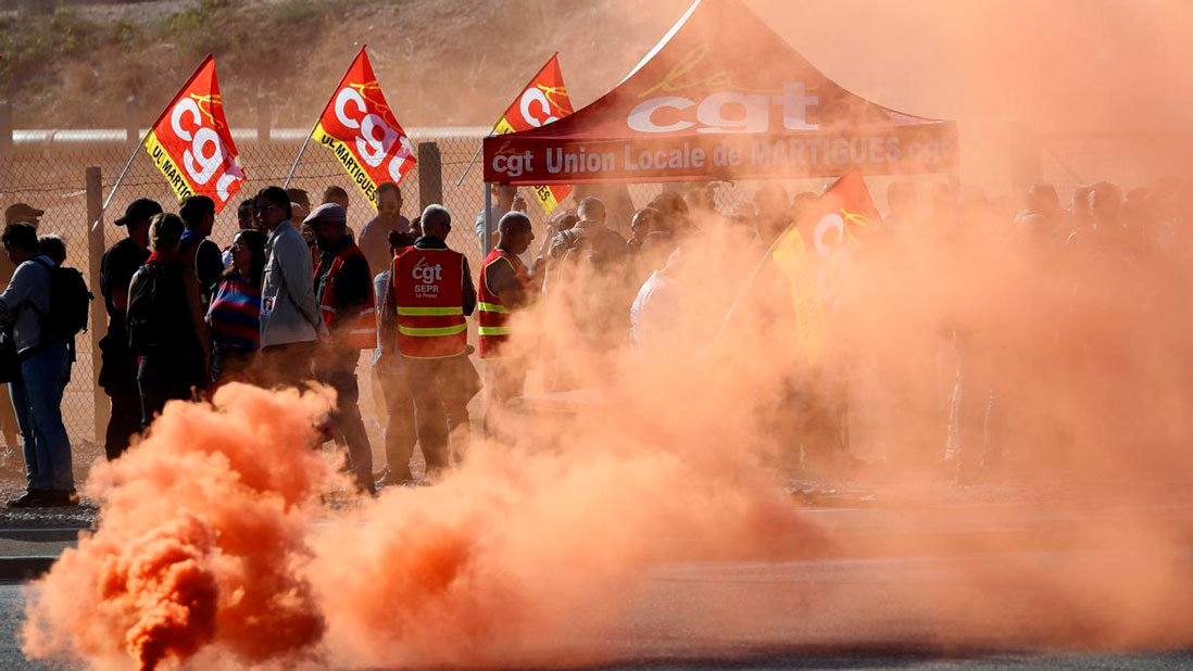  Los sindicatos celebran una jornada de huelga en Francia para reclamar un alza salarial 