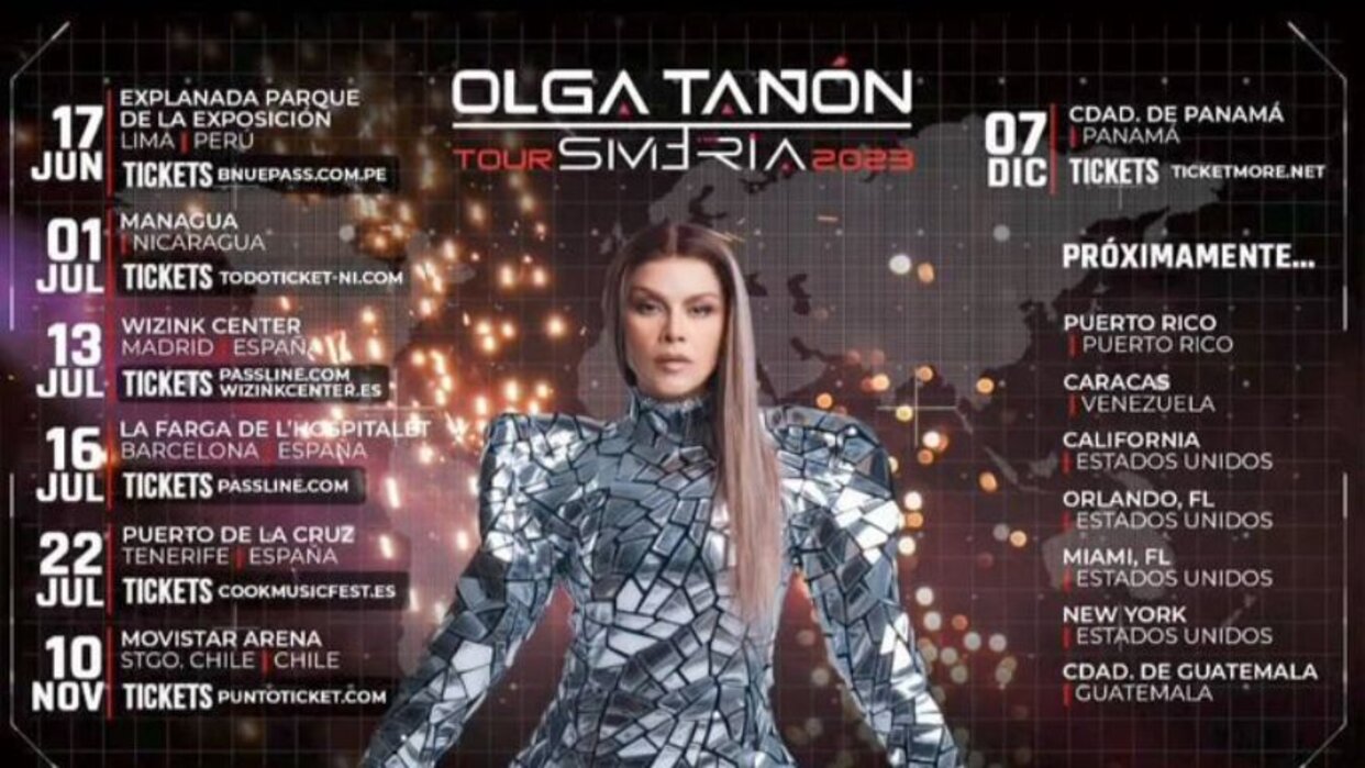 Olga Tañón regresa próximamente a Venezuela con su tour Simetría