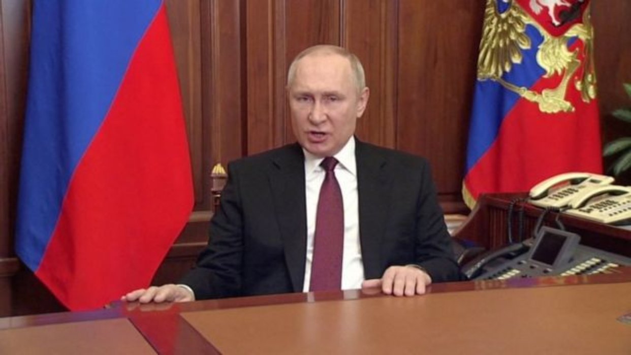Putin says he wants to end the war being waged against the Russian people