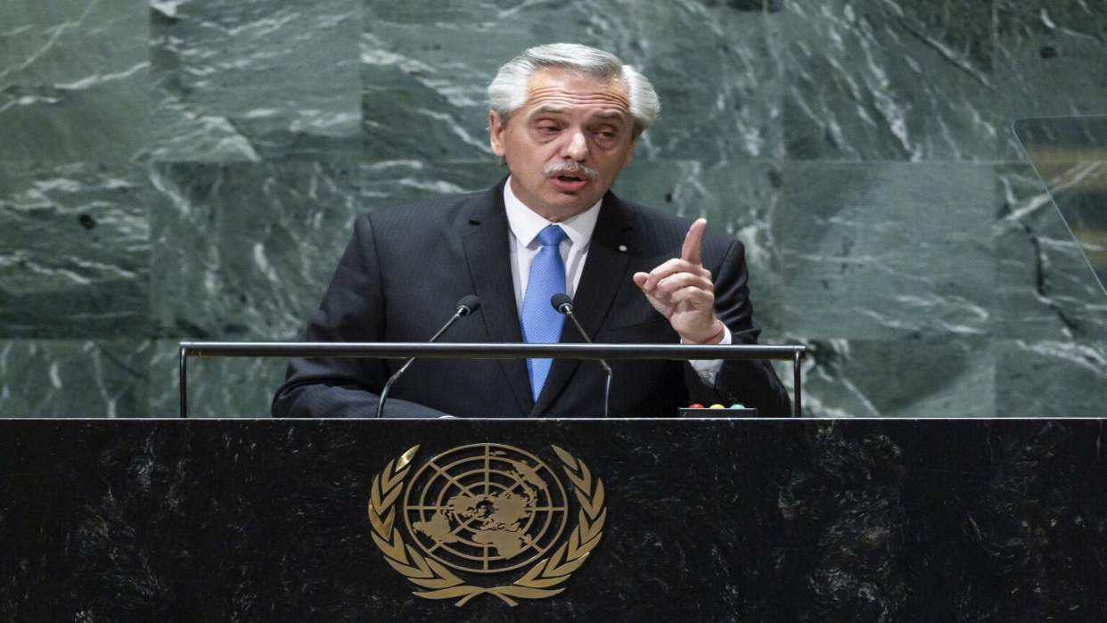 Alberto Fernández pide en la ONU fin de bloqueo a Cuba y Venezuela