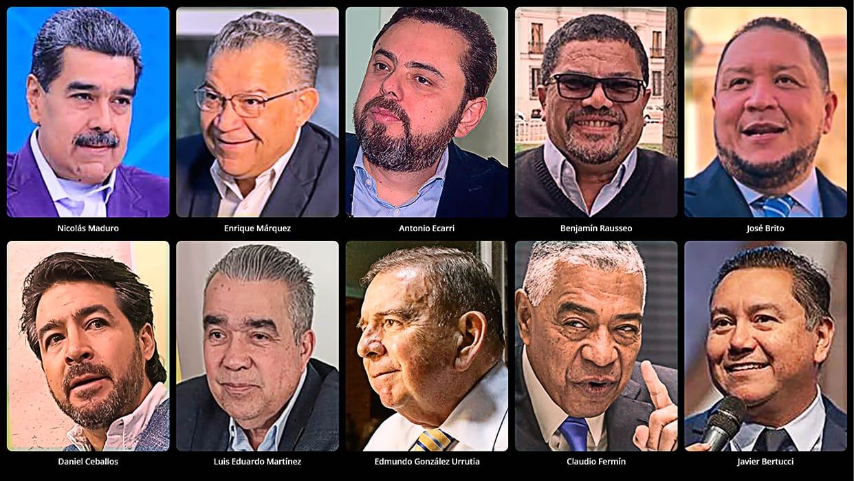 Estos son los 10 candidatos que compiten por la carrera a la presidencia de Venezuela 