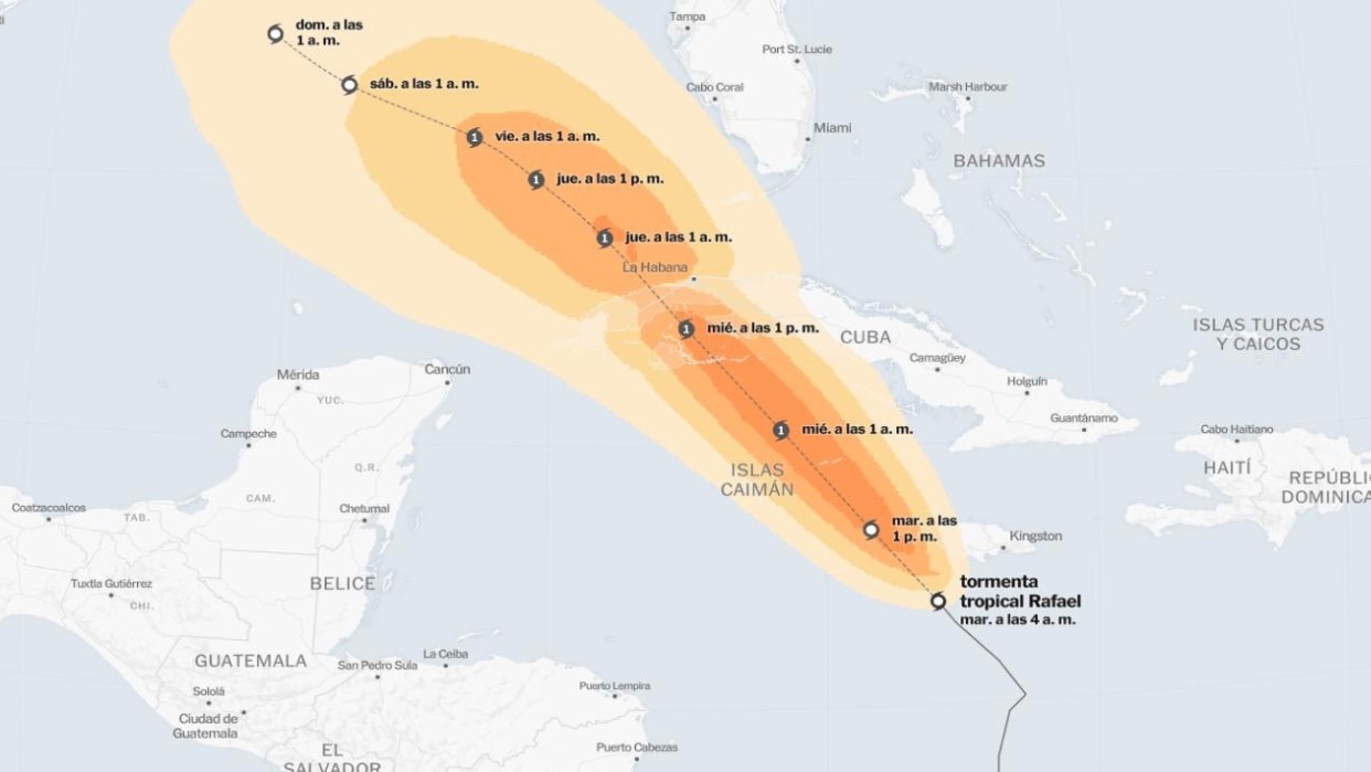 Cuba se prepara para resistir el ciclón Rafael