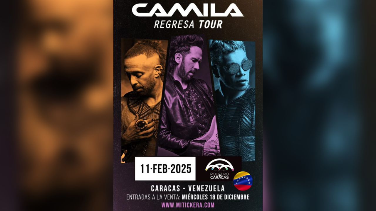 Camila se presentará en el Poliedro de Caracas ¡Regresa Tour 2025!